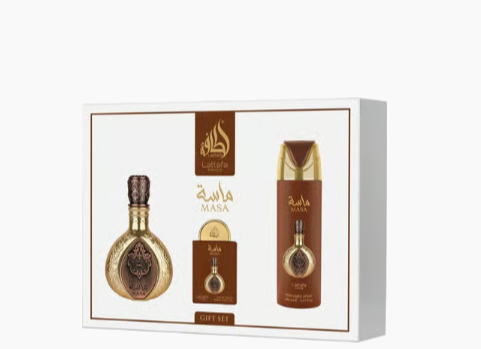 Profumo Arabo Lattafa Pride Masa - Set Regalo (EDP 100ml + EDP 20ml + Deodorante 200ml)