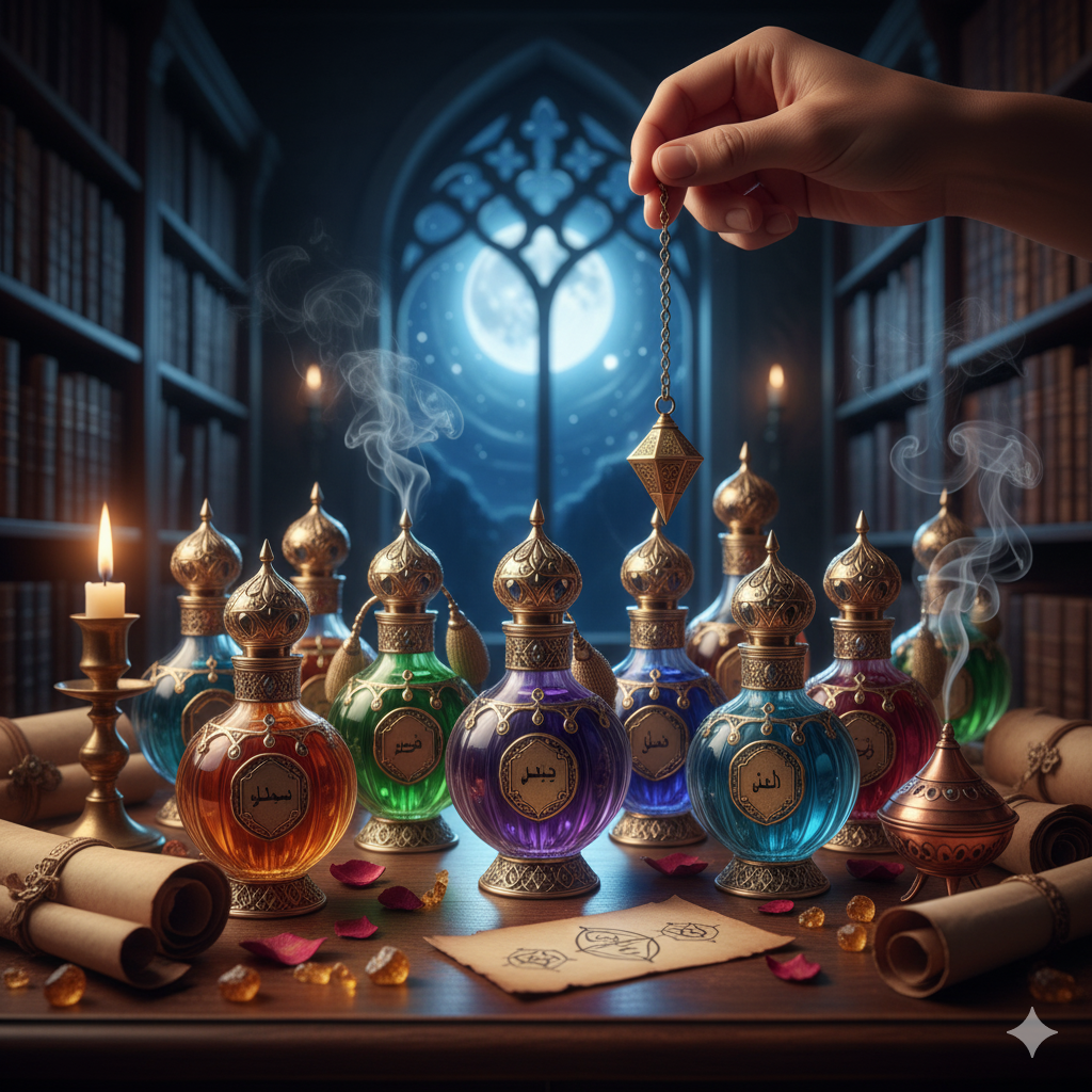 Il Tuo Profumo Alchemico Scelto con il Pendolo - Un Viaggio Olfattivo su Misura per la Tua Anima