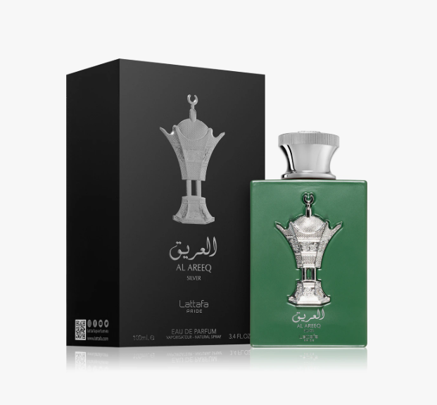Profumo Arabo LATTAFA PRIDE AL AREEQ SILVER Eau De Parfum 100ml - L'Eleganza del Cuoio Aromatico (Unisex)