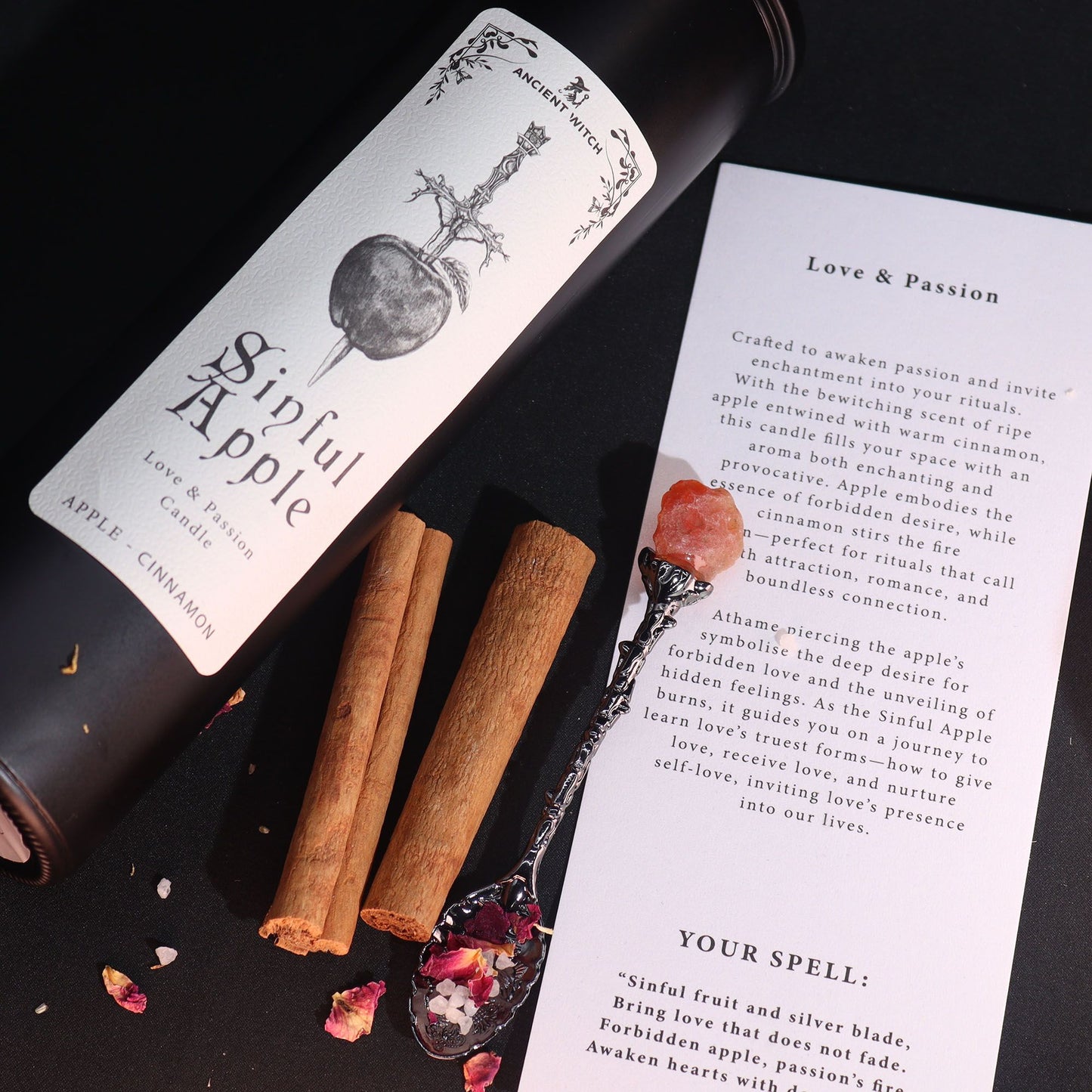 Candele di purificazione delle streghe antiche - Mela peccaminosa - Amore