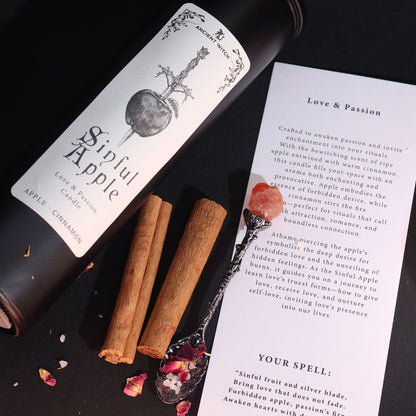 Candele di purificazione delle streghe antiche - Mela peccaminosa - Amore