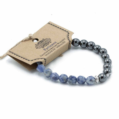 Bracciale "Mente Serena" – Sodalite Sfaccettata con Potere Magnetico