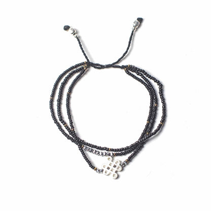 Braccialetto Temple String "Radicamento Spirituale" – Nodo Infinito per Equilibrio e Determinazione