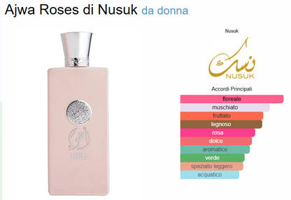 Profumo Arabo Ajwa Roses di Nusuk 100 ml Donna