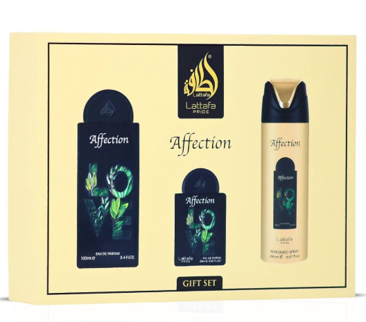 Profumo Arabo Lattafa Pride Affection - Cofanetto Regalo 3 Pezzi (EDP 100ml + 20ml + Deodorante)