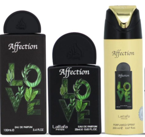 Profumo Arabo Lattafa Pride Affection - Cofanetto Regalo 3 Pezzi (EDP 100ml + 20ml + Deodorante)