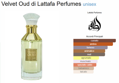 Profumo Arabo Lattafa Velvet Oud Eau de Parfum unisex 100 ml