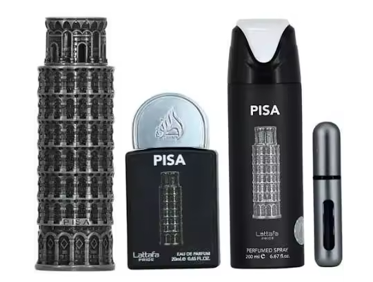 Profumo Arabo Lattafa Pride Pisa Men - Cofanetto Regalo 3 Pezzi (EDP 100ml + 20ml + Deodorante)