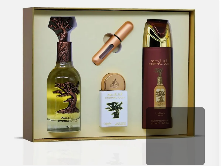 Profumo Arabo Lattafa Pride Eternal Oud - Cofanetto Regalo 3 Pezzi (EDP 100ml + 20ml + Deodorante)