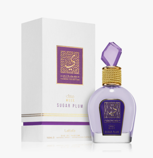 Profumo Arabo Lattafa Thameen Sugar Plum Eau de Parfum da donna 100 ml