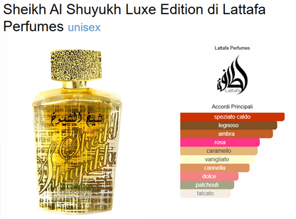 Profumo Arabo Lattafa Sheikh Al Shuyukh Luxe Edition Eau de Parfum unisex 100 ml