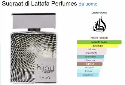 Profumo Arabo Lattafa Suqraat Eau de Parfum unisex 100 ml