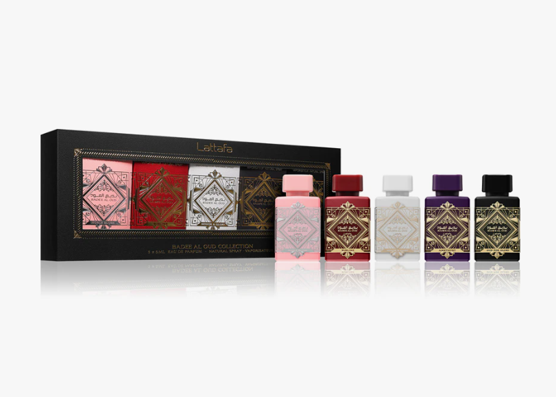 Profumo Arabo Lattafa Badee Al Oud Collection Gift Set 5x5ml Olio Profumato