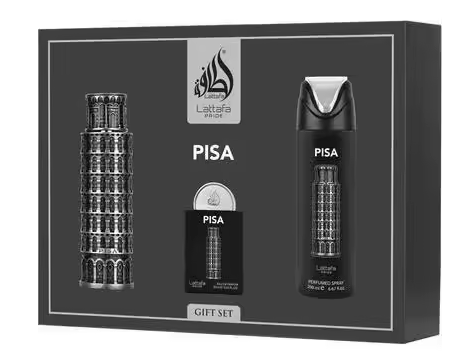 Profumo Arabo Lattafa Pride Pisa Men - Cofanetto Regalo 3 Pezzi (EDP 100ml + 20ml + Deodorante)