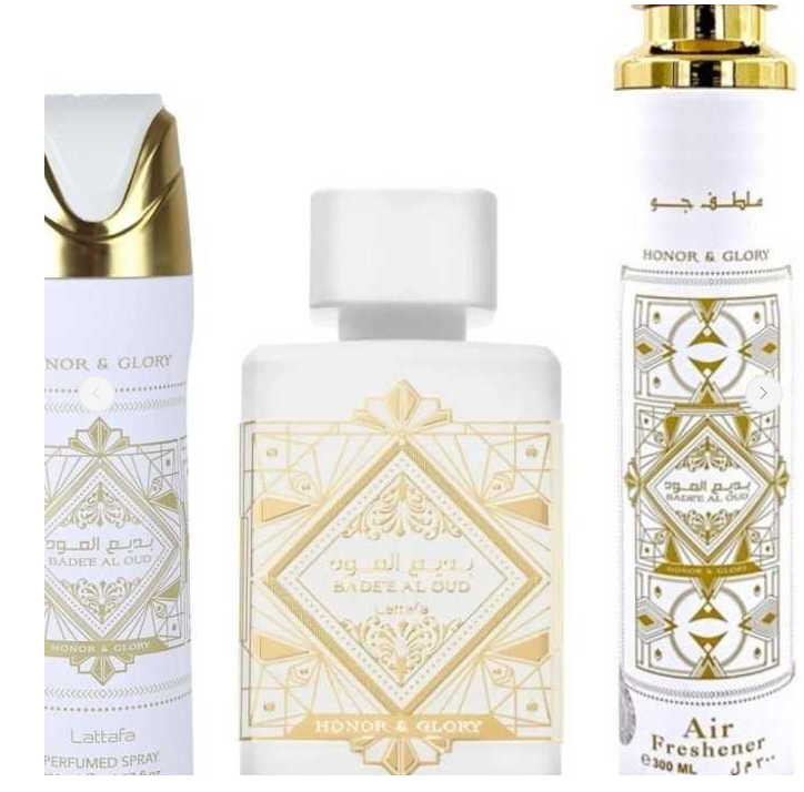 Profumo Arabo Bade’e Al Oud Honor & Glory, Gift Set – Lattafa | Eau de Parfum in confezione regalo