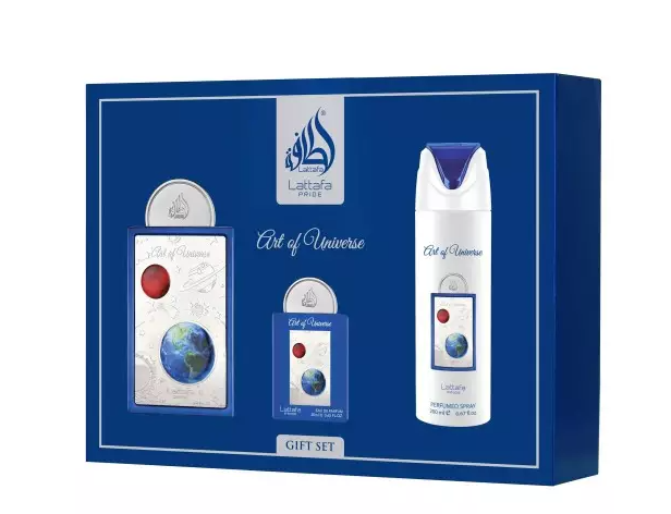 Profumo Arabo Lattafa Pride Art Of Universe - Set Regalo (EDP 100ml + EDP 20ml + Deodorante 200ml)