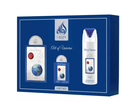 Profumo Arabo Lattafa Pride Art Of Universe - Set Regalo (EDP 100ml + EDP 20ml + Deodorante 200ml)